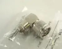 82-64-RFX Amphenol Adapter to N-Male Right Angle Cube Gold Contacts Nickle Finish New In Bag. UG27 Type 