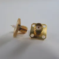 (20) SDP 22432-0 Coax Connector SMA Receptacle Square Flange to Strip Line 